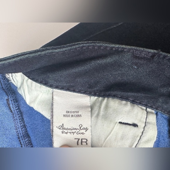 American Rag Cie Dark Blue Green Low Rise Skinny Soft Stretch Jeans Juniors 7R - Picture 2 of 10